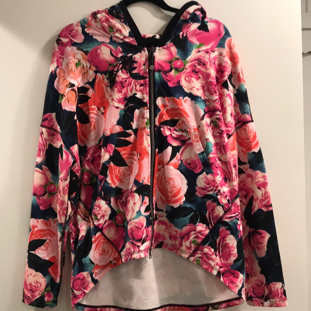 lululemon athletica Floral Zip Hoodie in Navy, Pink, Coral